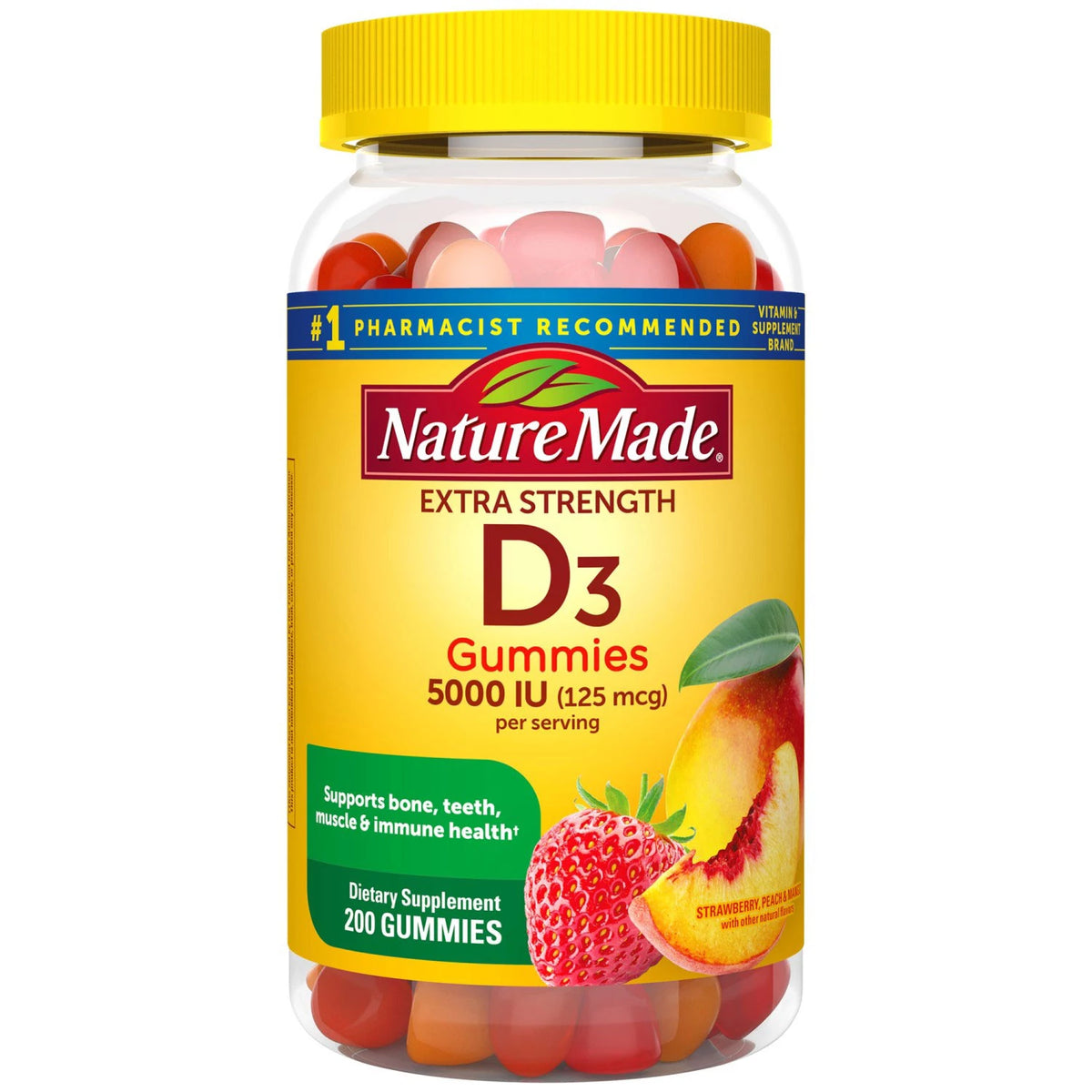 Nature Made Extra-Strength Vitamin D3 Gummies, 200 ea