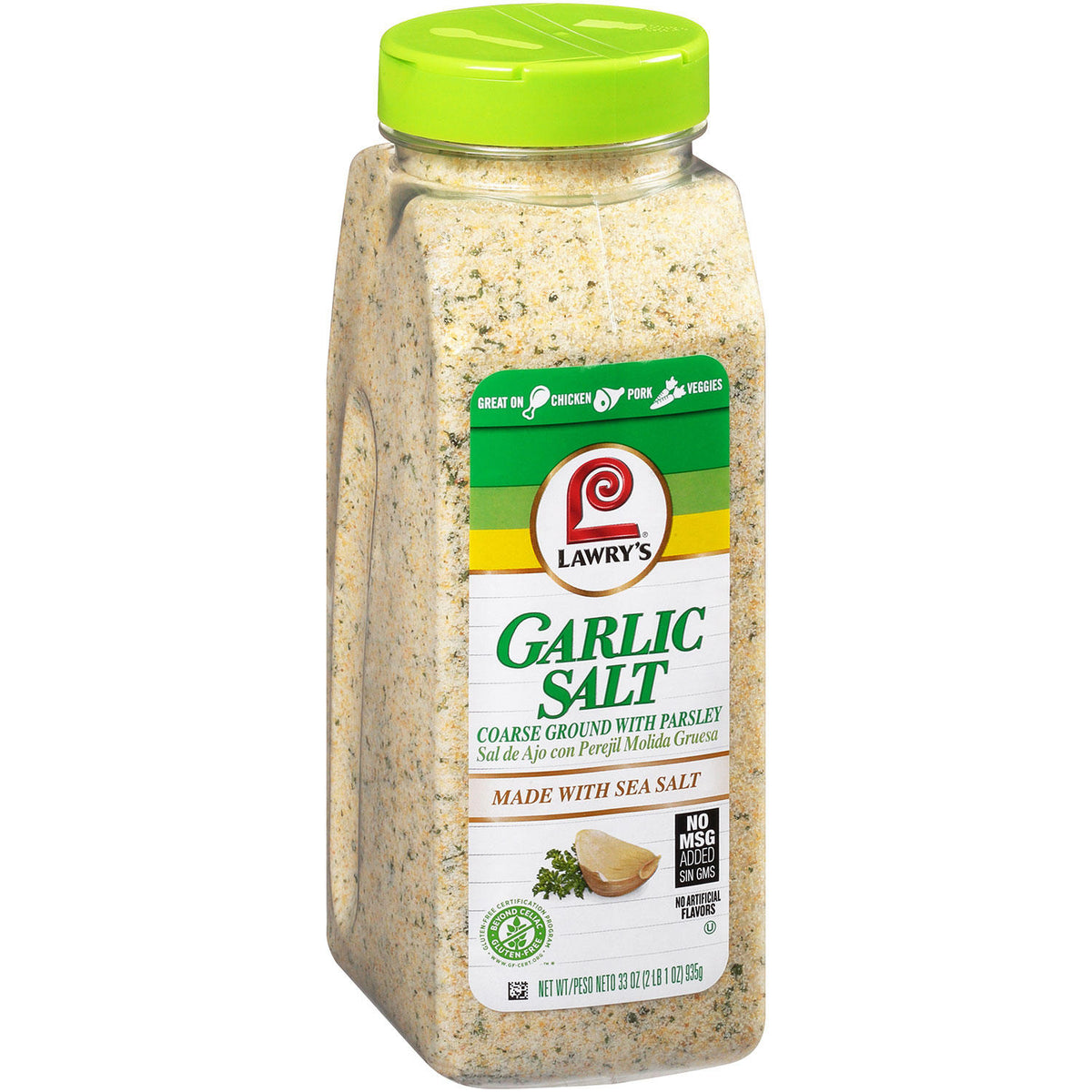 Lawry's Coarse Ground Garlic Salt with Parsley, 33 oz