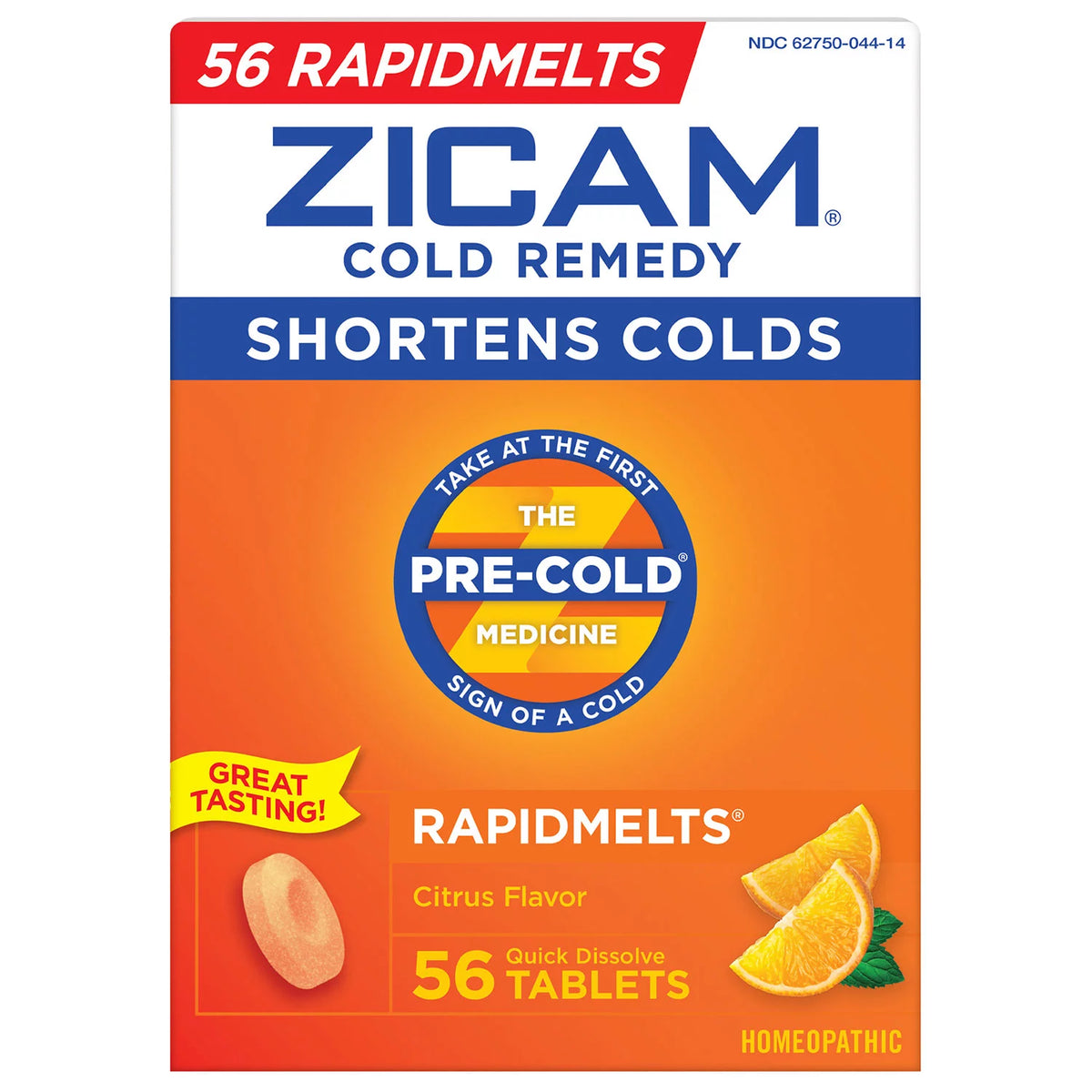 Zicam Cold Remedy RapidMelts Quick Dissolve Tablets, Citrus, 56 ea