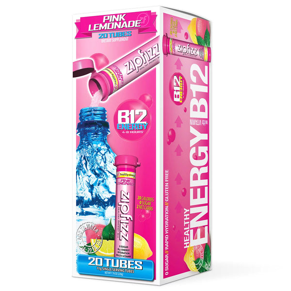 Zipfizz Energy Drink Mix Pack, Pink Lemonade, 20 ea