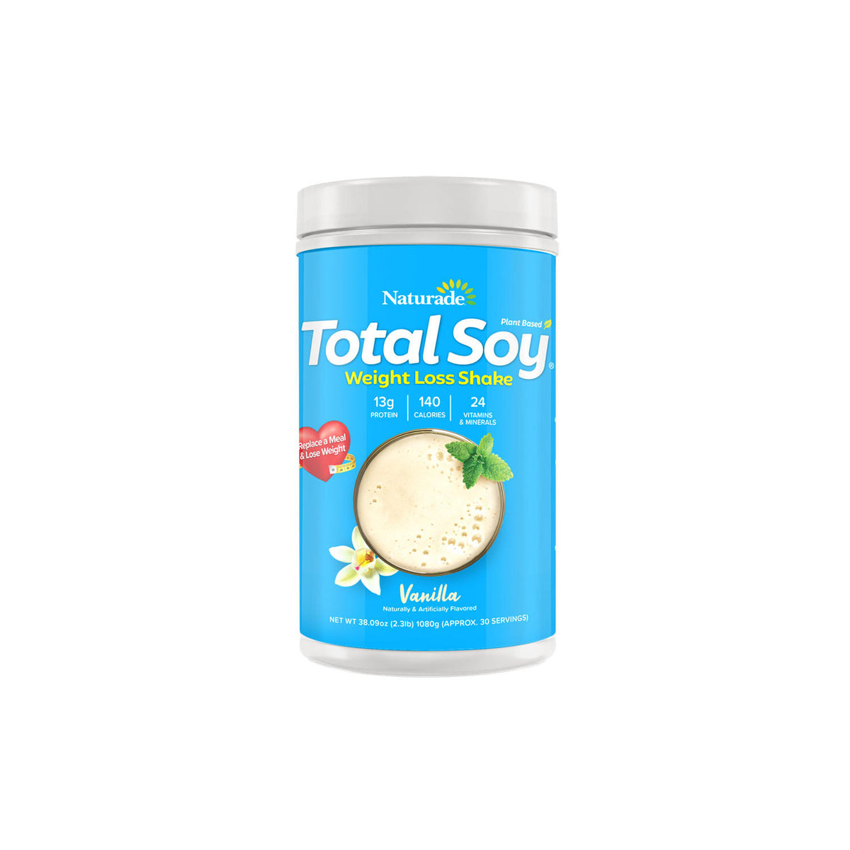Naturade Total Soy, Vanilla, 38.09 oz