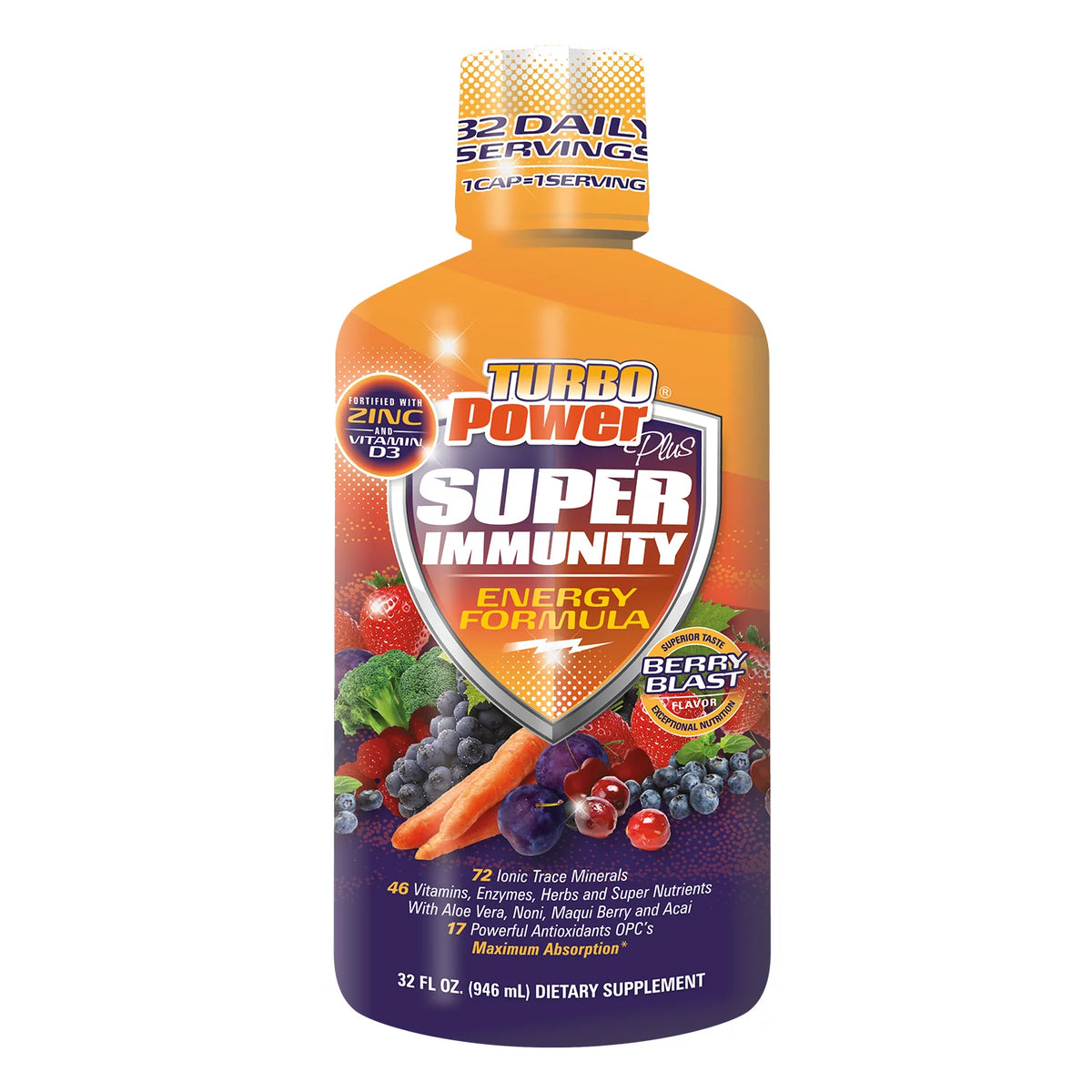 TurboPower Plus Super Immunity Vitamin Energy Formula, 32 oz