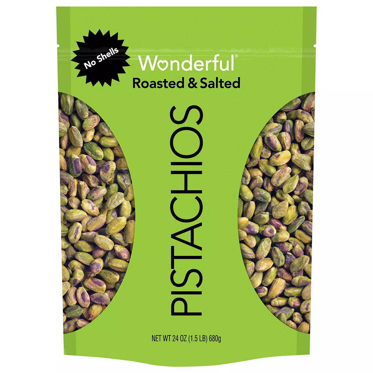 Wonderful Pistachios Shelled, Roasted and Salted, 24 oz