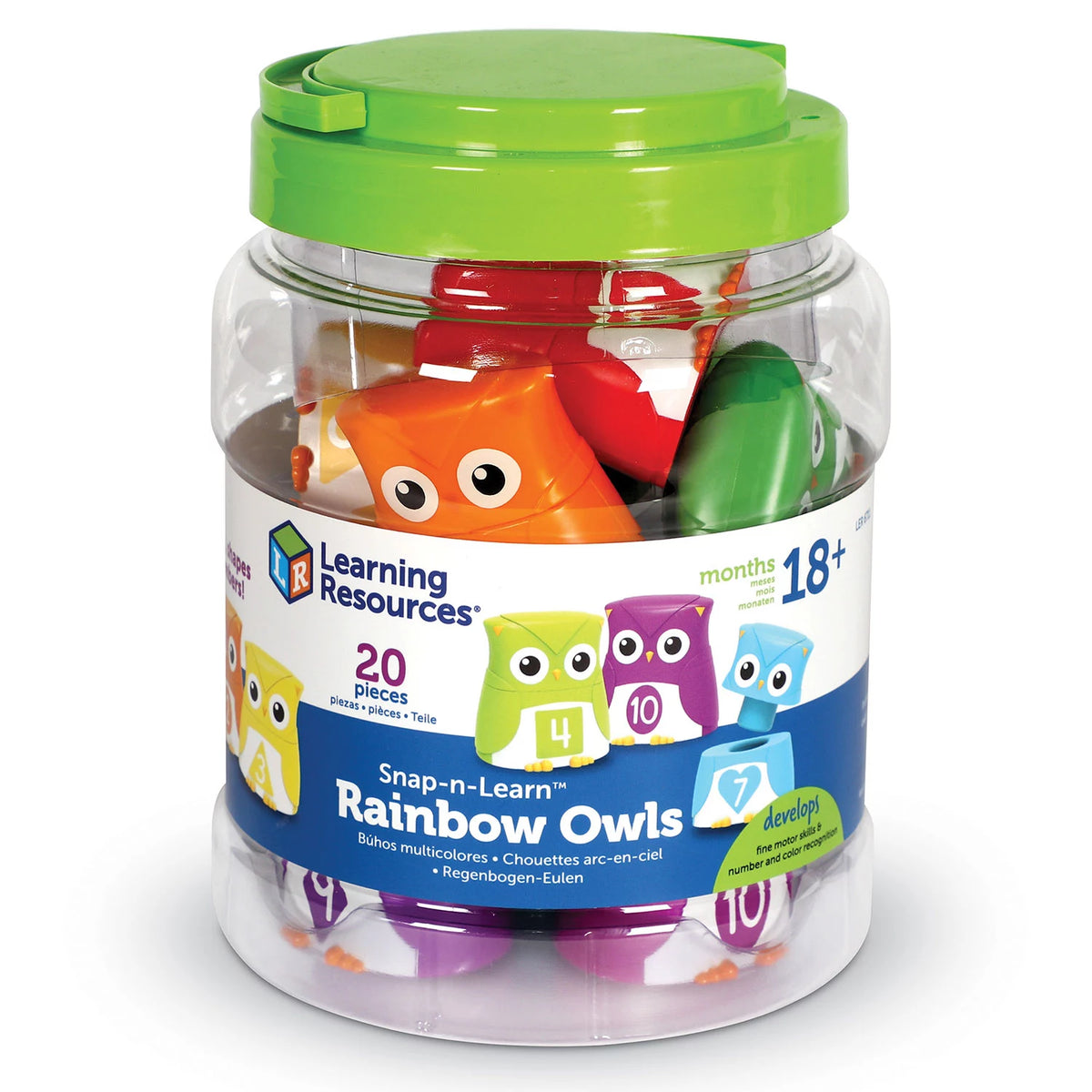 Snap-n-Learn Rainbow Owls, 1 ea