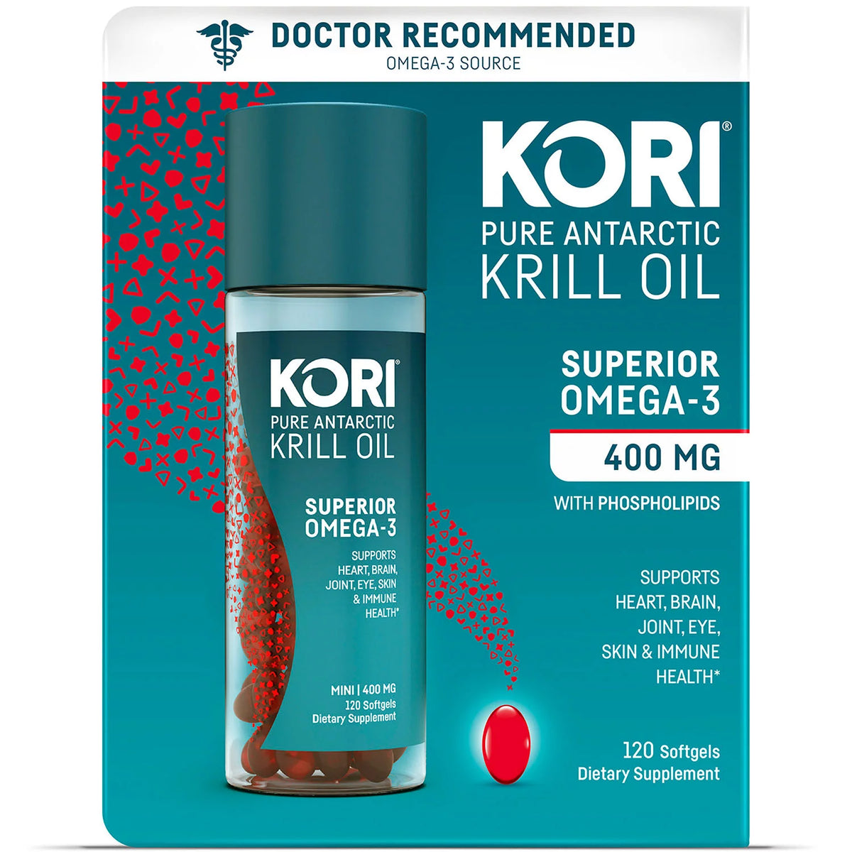 Kori Krill Oil Superior Omega-3 Mini Softgels, 120 ea