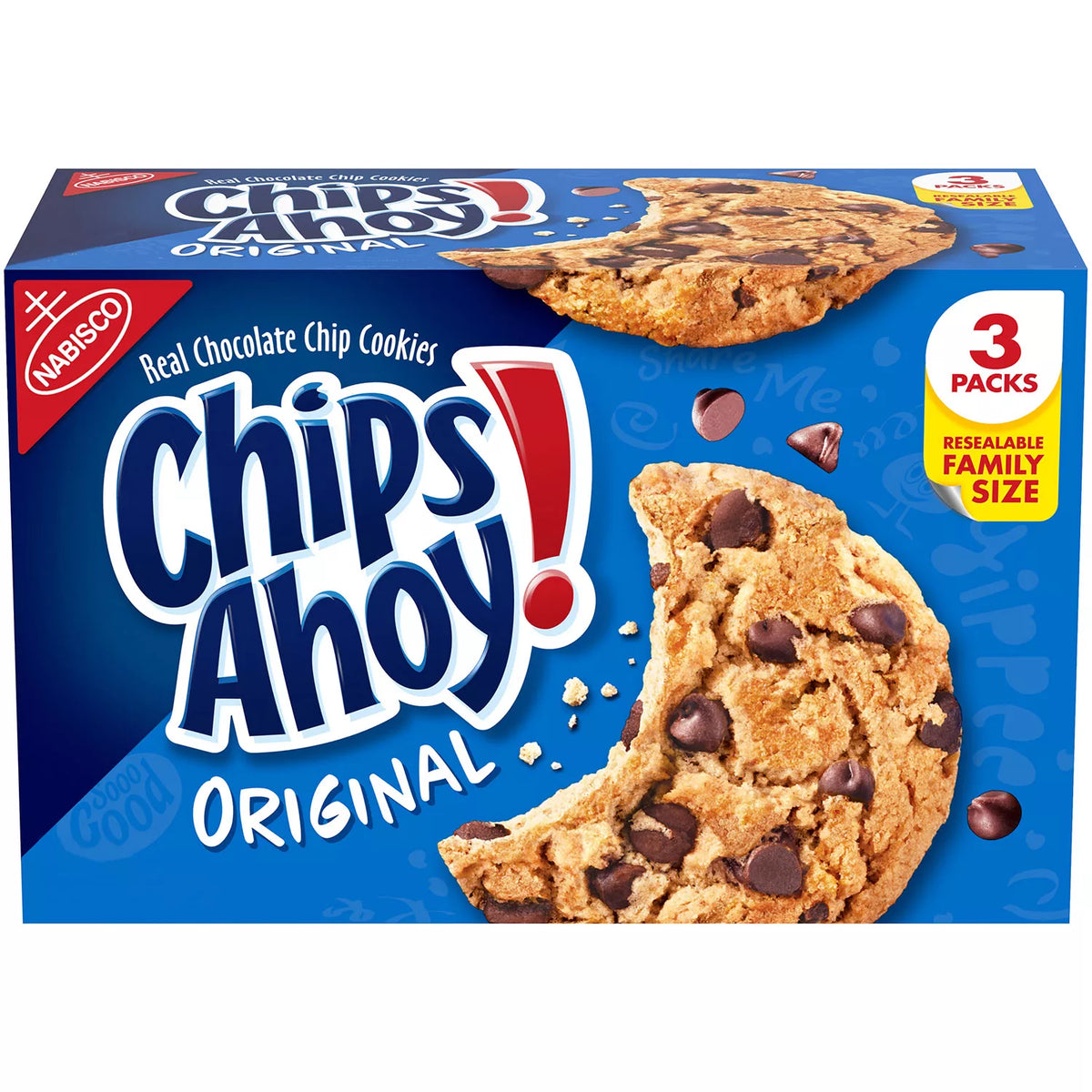 Chips Ahoy! Chocolate Chip Cookies Pack, Family Size, 3 ea