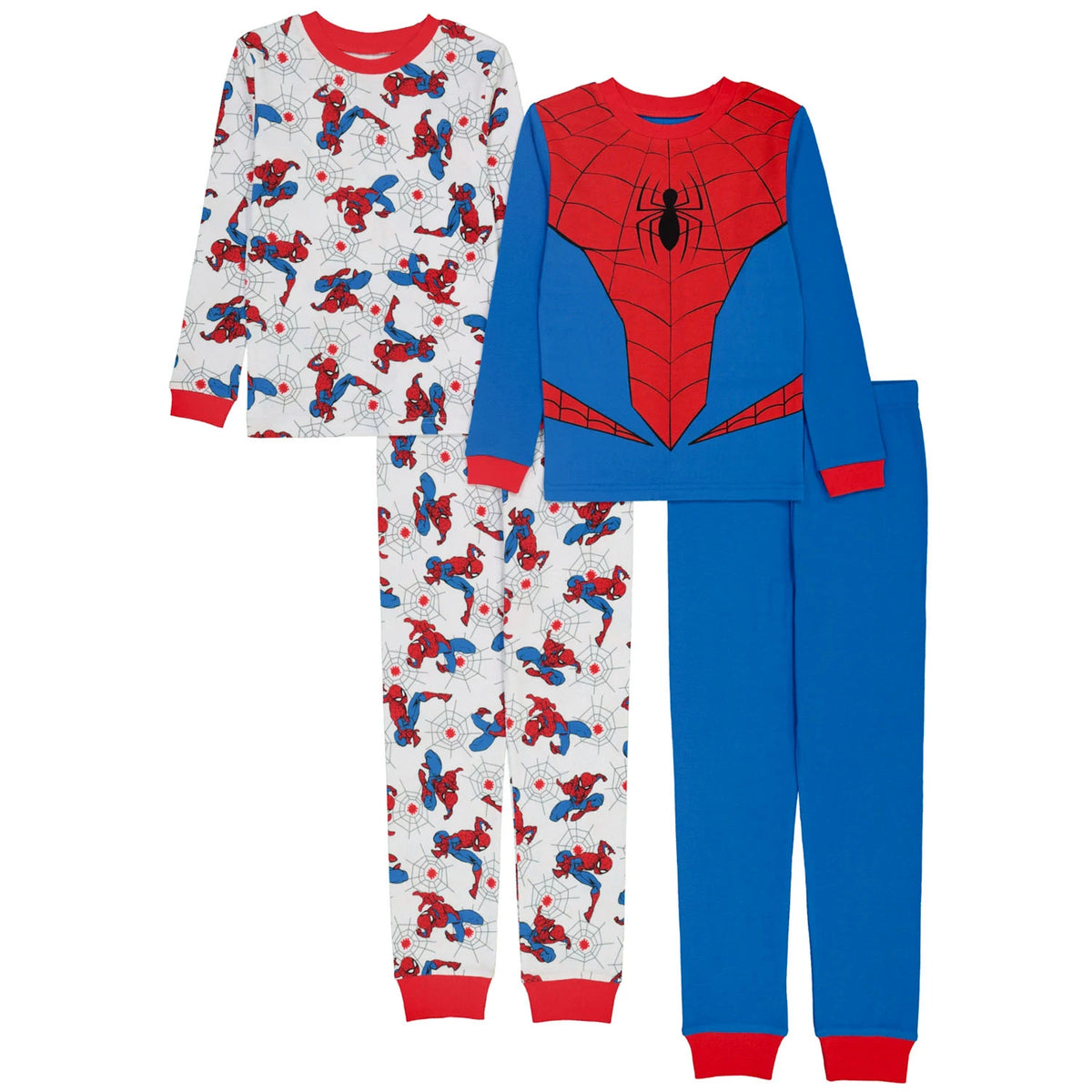 Licensed Spiderman 4 Piece Cotton PJ Set, Size 6, 1 ea
