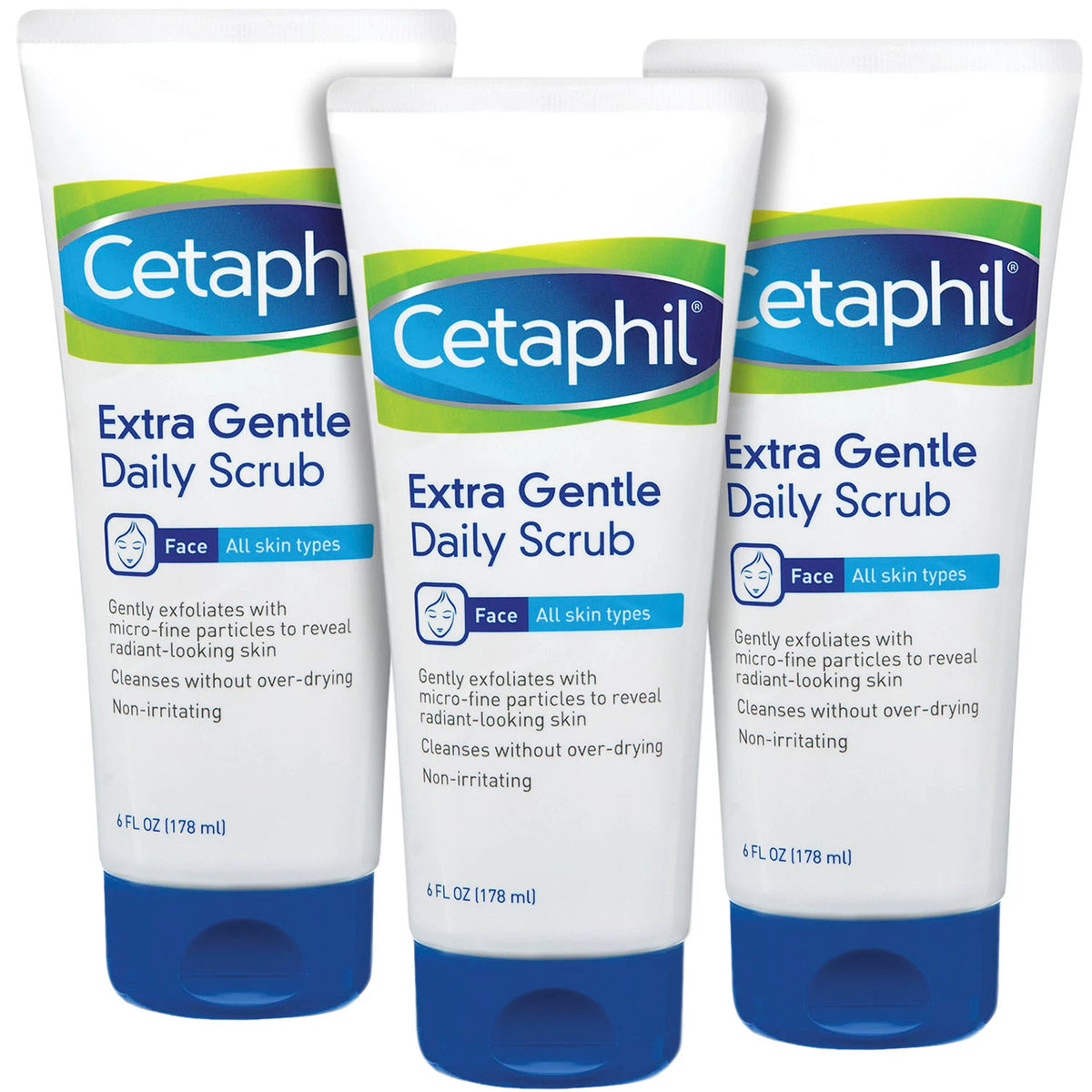 Cetaphil Extra Gentle Daily Scrub For Sensitive and All Skin Types, 3 ea