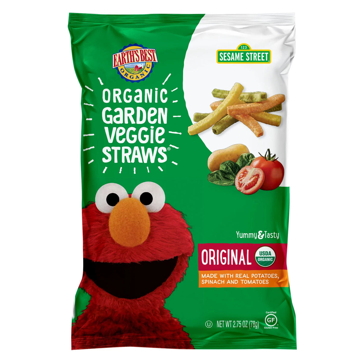 Earth's Best Organic Toddler Snack, Veggie Straws, 6 ea