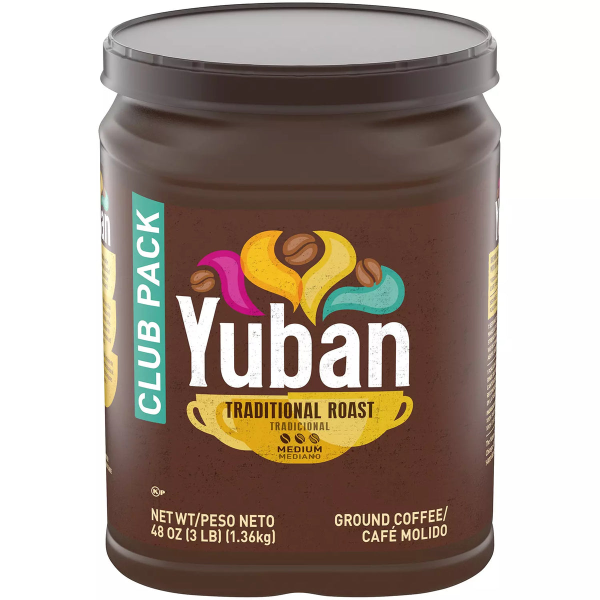 Yuban Traditional Roast Medium Roast Ground Coffee Club Pack, 48 oz