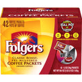 Folgers Classic Roast Ground Coffee Packets, 42 ea