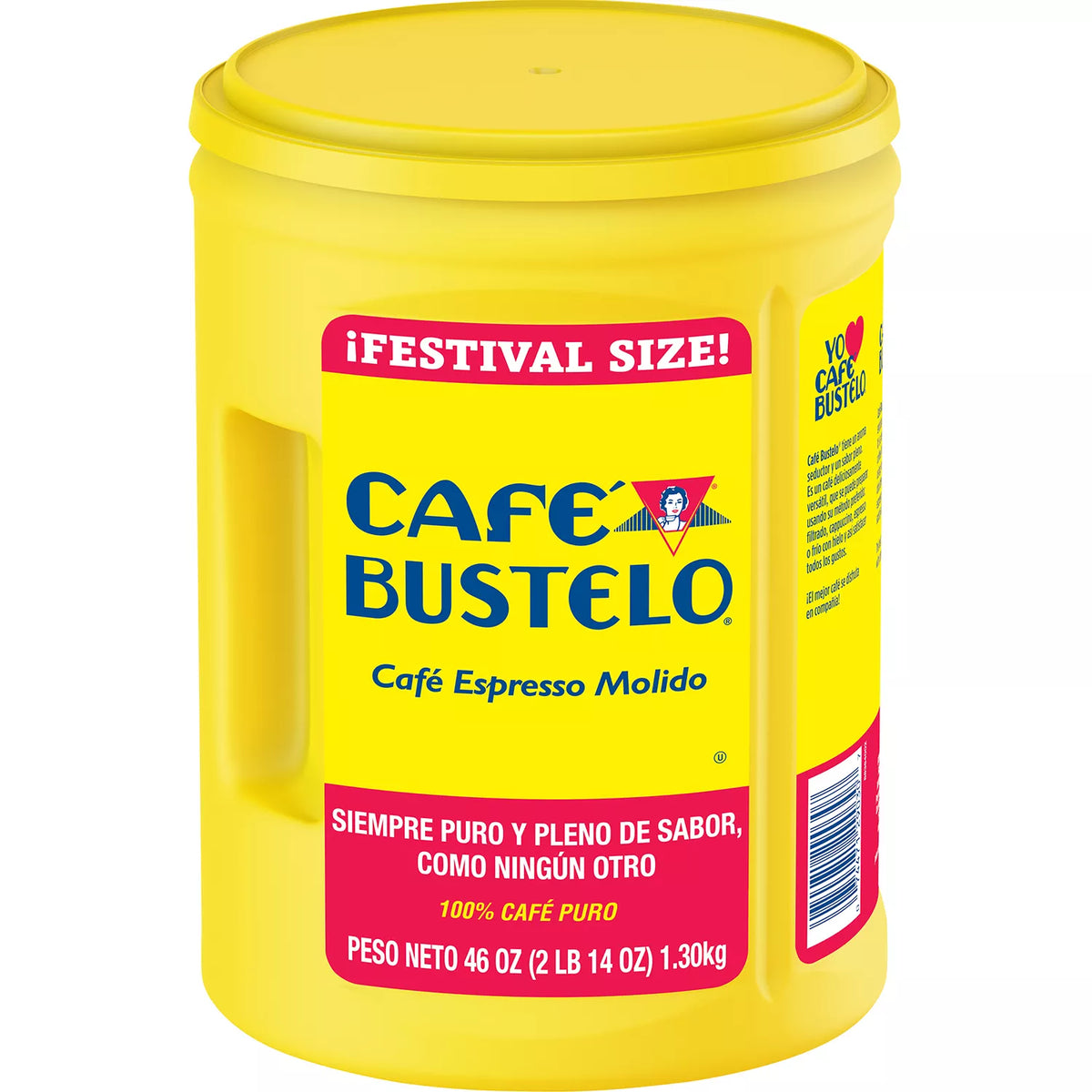 Café Bustelo Festival Size Dark Roast Ground Coffee, Espresso, 46 oz