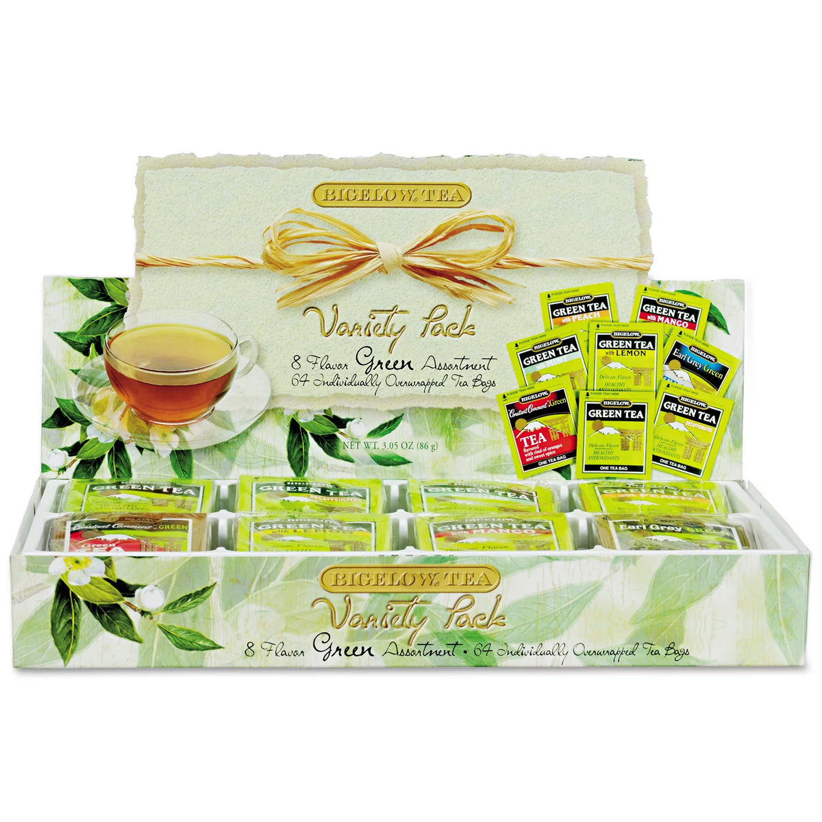 Green Tea Assortment Tea Bags, 64 ea