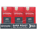 Community Coffee Dark Roast Ground Coffee Packs, 3 ea