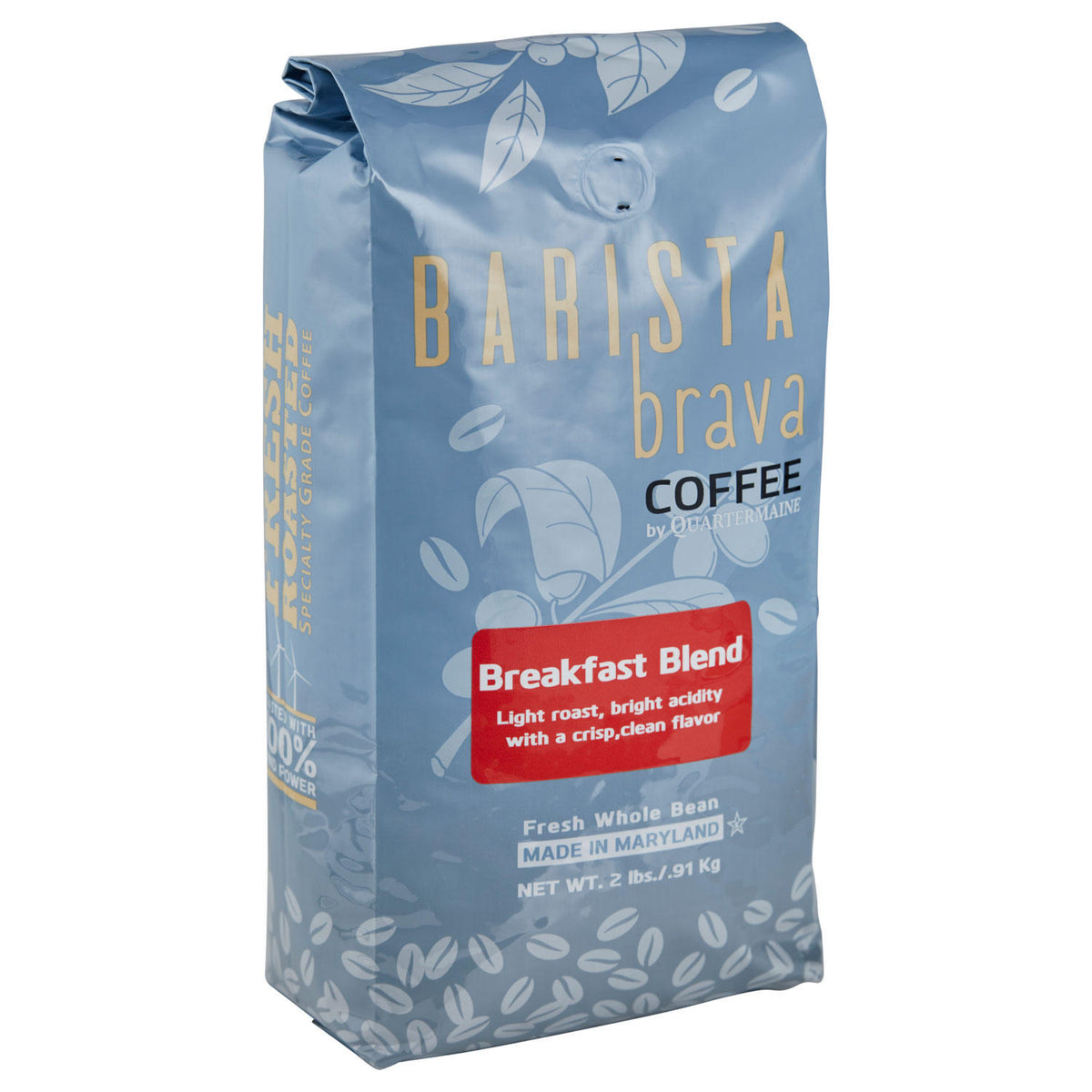 Quartermaine Barista Brava Whole Bean Coffee, Breakfast Blend, 32 oz