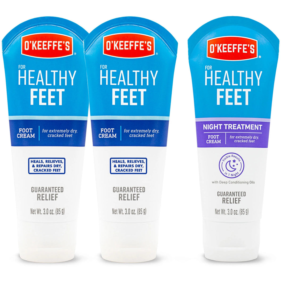 O'Keeffe's Healthy Feet and Healthy Feet Night Treatment, 3 ea