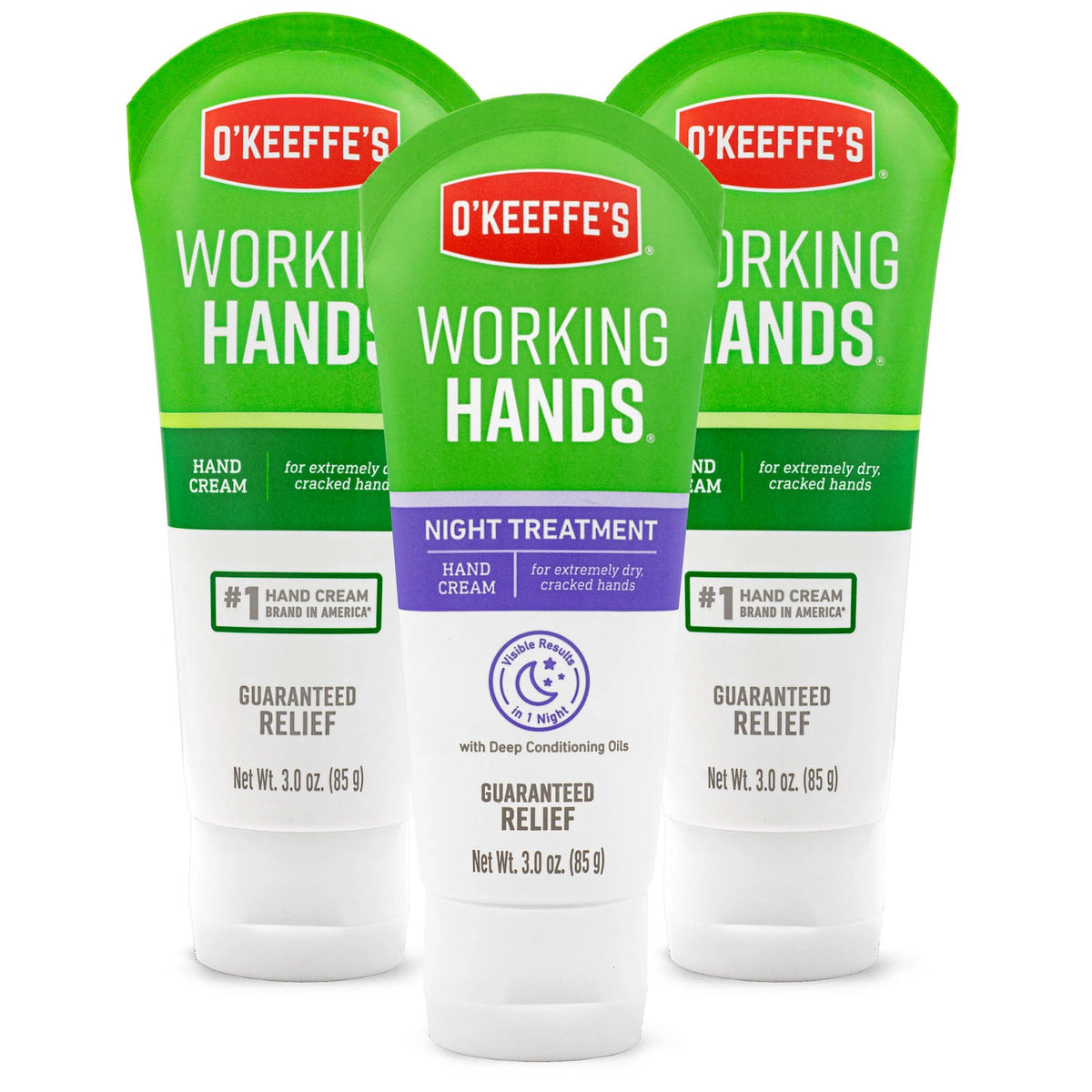 O'Keeffe's Working Hands and Working Hands Night Treatment, 3 ea