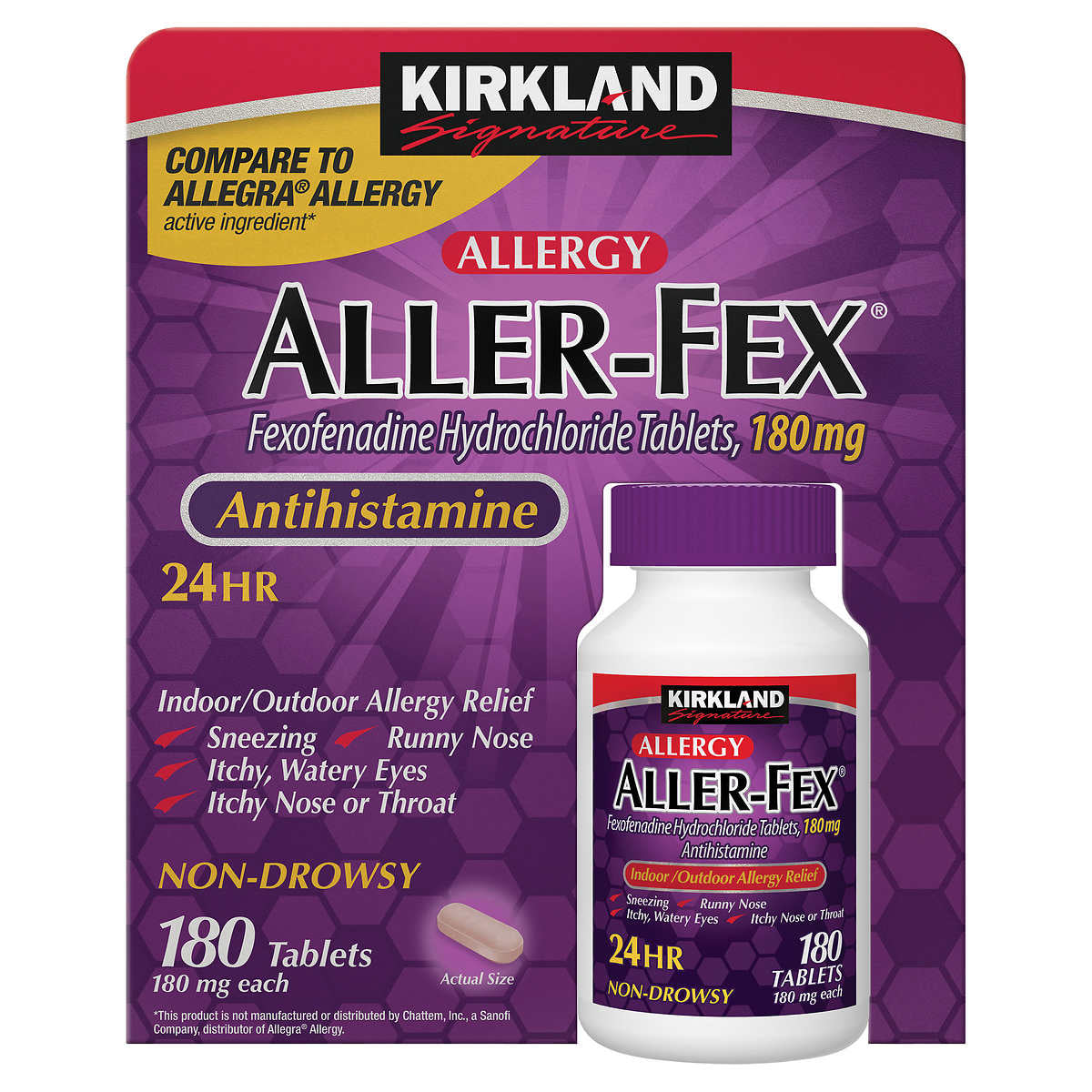 Kirkland Signature Aller-Fex Antihistamine Tablets, 180 ea
